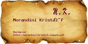 Morandini Kristóf névjegykártya